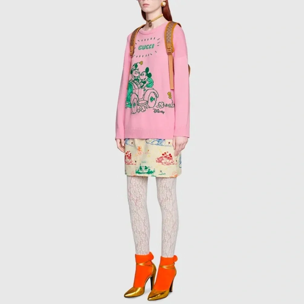 Gucci x Disney Mickey and Minnie Mouse Pink Sweater - Picture 2 of 16